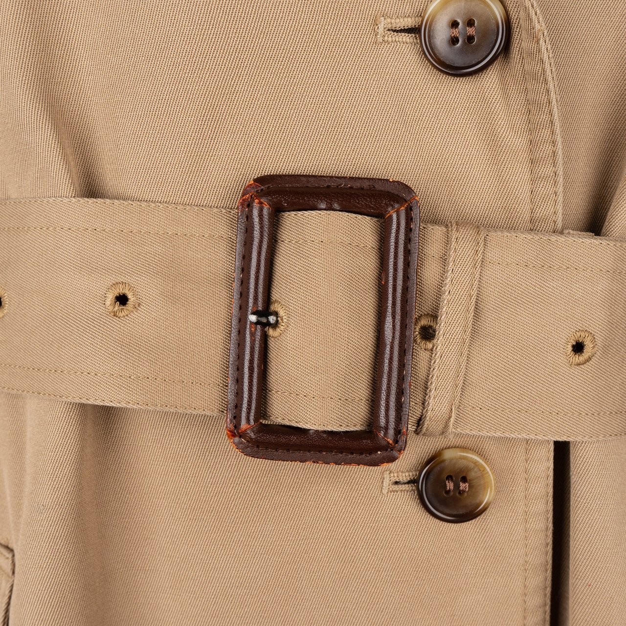 Saint Laurent Yves Saint Laurent Beige Cotton Trenchcoat (S) Beige