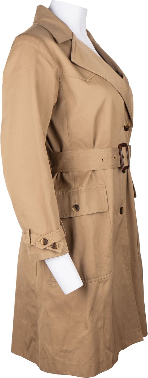 Saint Laurent Yves Saint Laurent Beige Cotton Trenchcoat (S) Beige