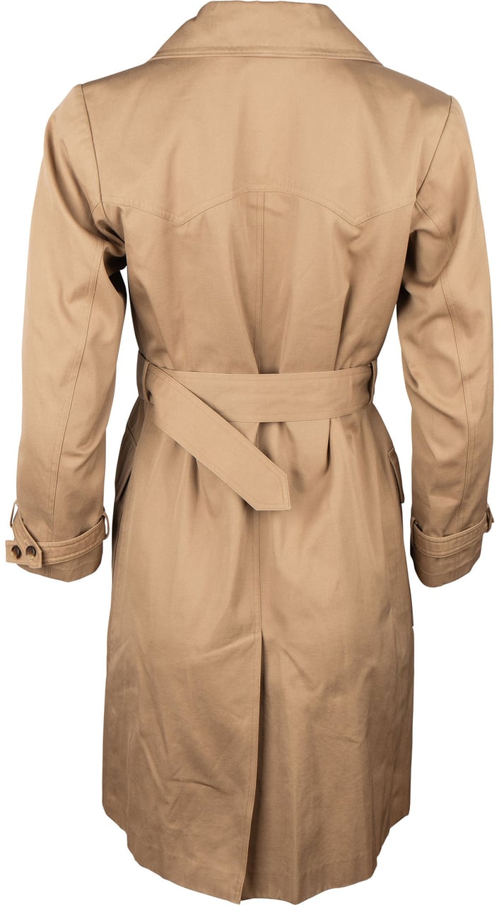 Saint Laurent Yves Saint Laurent Beige Cotton Trenchcoat (S) Beige