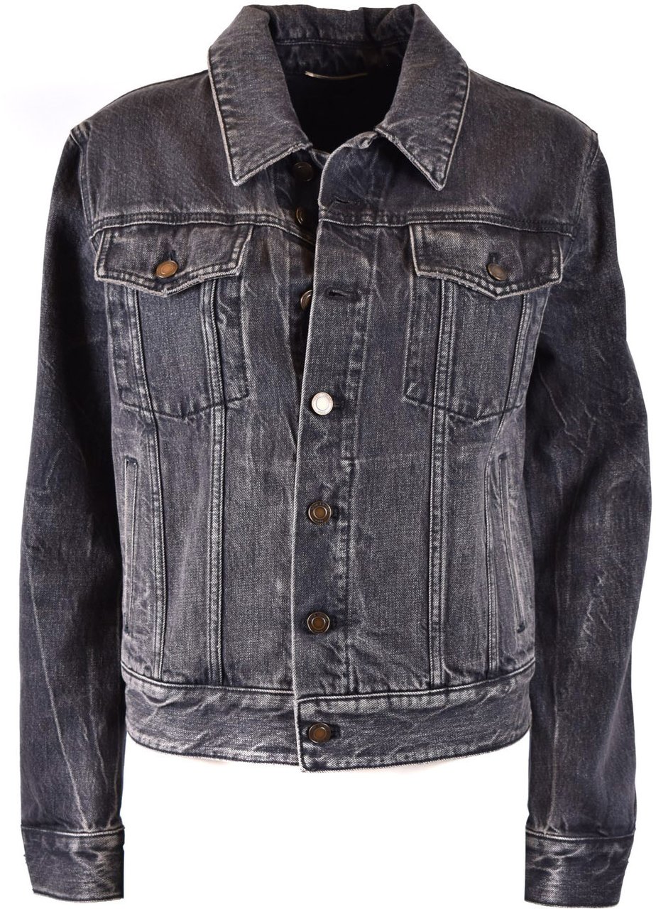 Saint Laurent Blouson Blue Blauw