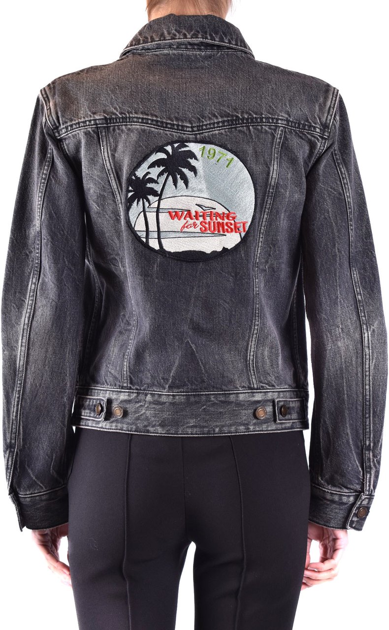 Saint Laurent Blouson Blue Blauw