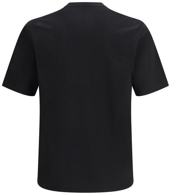 Saint Laurent Black Cotton T-Shirt Zwart