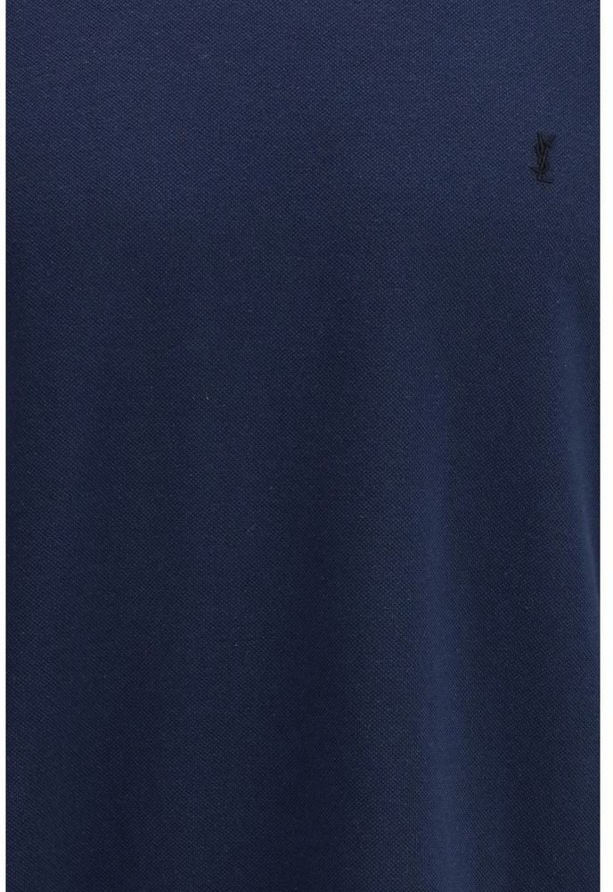 Saint Laurent Saint Laurent Blue Cotton T-Shirt Blauw