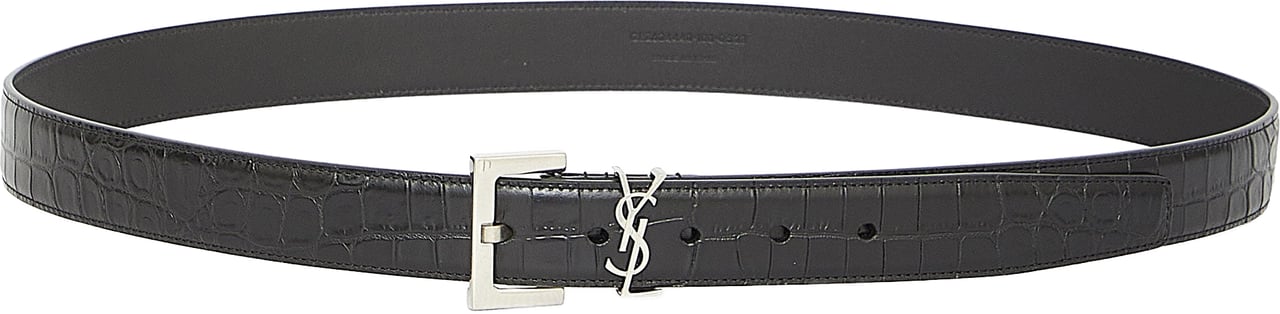 Saint Laurent Monogram belt Zwart