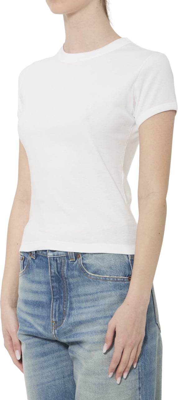 Saint Laurent Cassandre T-shirt Wit