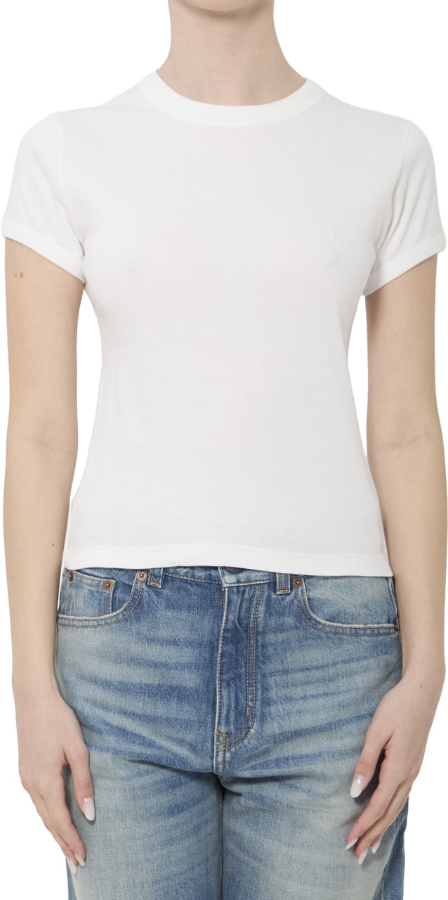 Saint Laurent Cassandre T-shirt Wit