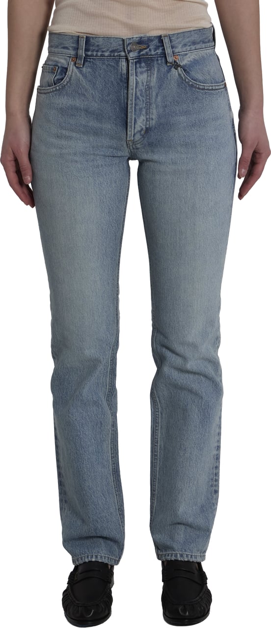 Saint Laurent South Blue denim straight-leg jeans Blauw