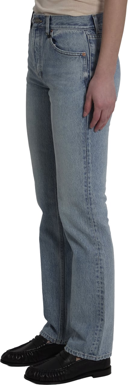 Saint Laurent South Blue denim straight-leg jeans Blauw