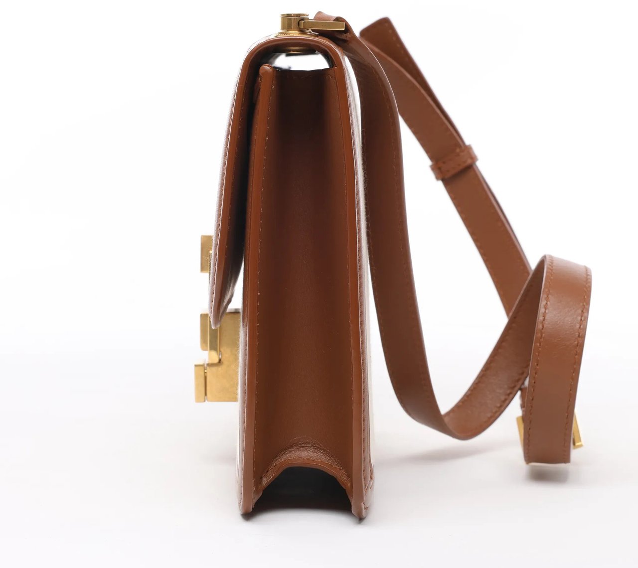 Saint Laurent Saint Laurent Paris Carre Canvas x Leather Shoulder bag in Beige x Brown 647713 Divers