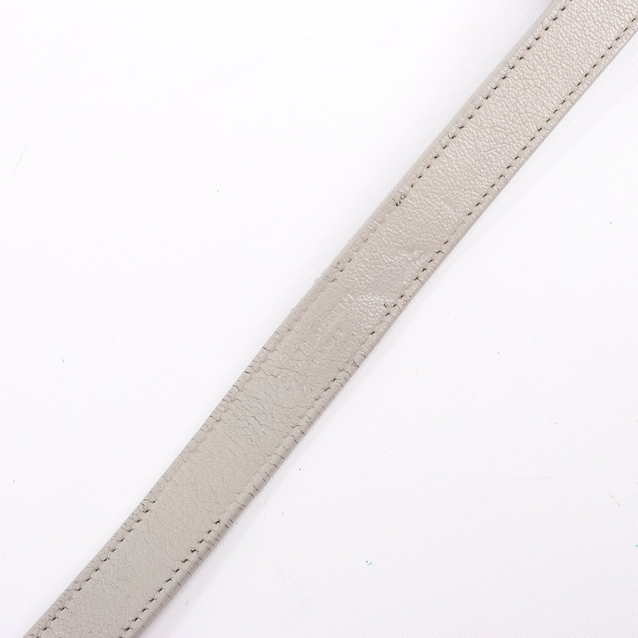 Saint Laurent Saint Laurent Paris College Leather Chain Shoulder Bag in Gray 392738 Grijs