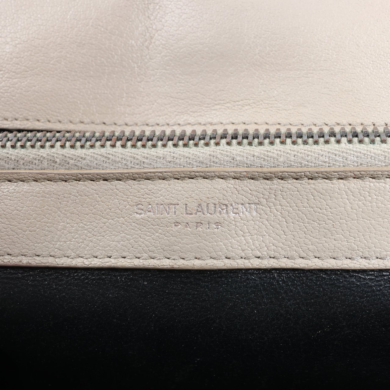 Saint Laurent Saint Laurent Paris College Leather Chain Shoulder Bag in Gray 392738 Grijs