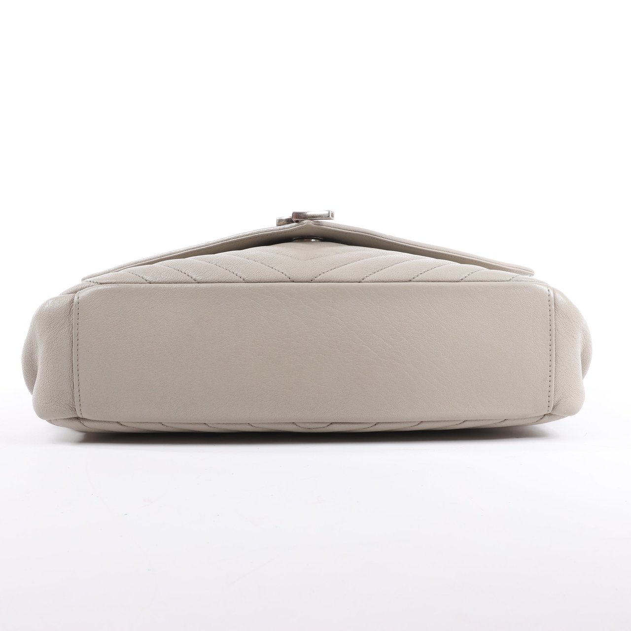 Saint Laurent Saint Laurent Paris College Leather Chain Shoulder Bag in Gray 392738 Grijs