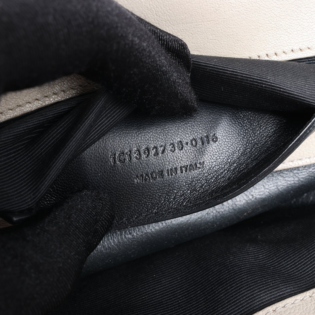 Saint Laurent Saint Laurent Paris College Leather Chain Shoulder Bag in Gray 392738 Grijs