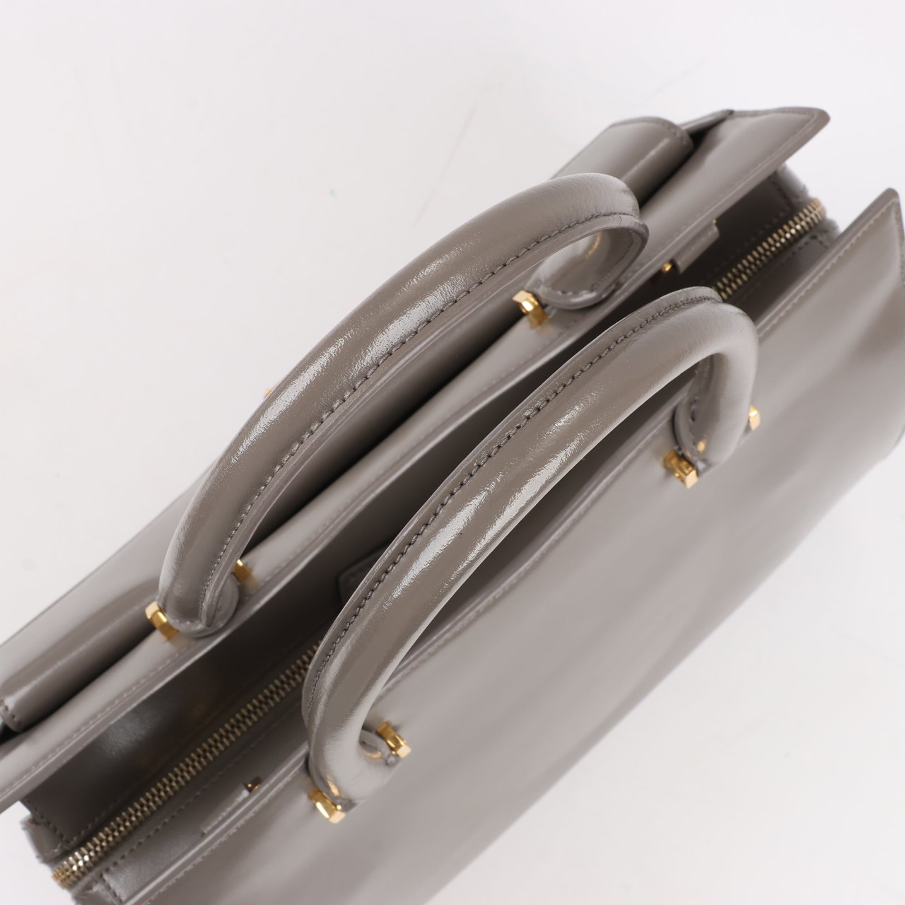 Saint Laurent Saint Laurent Paris Uptown Leather Handbag in Gray 557653 Grijs