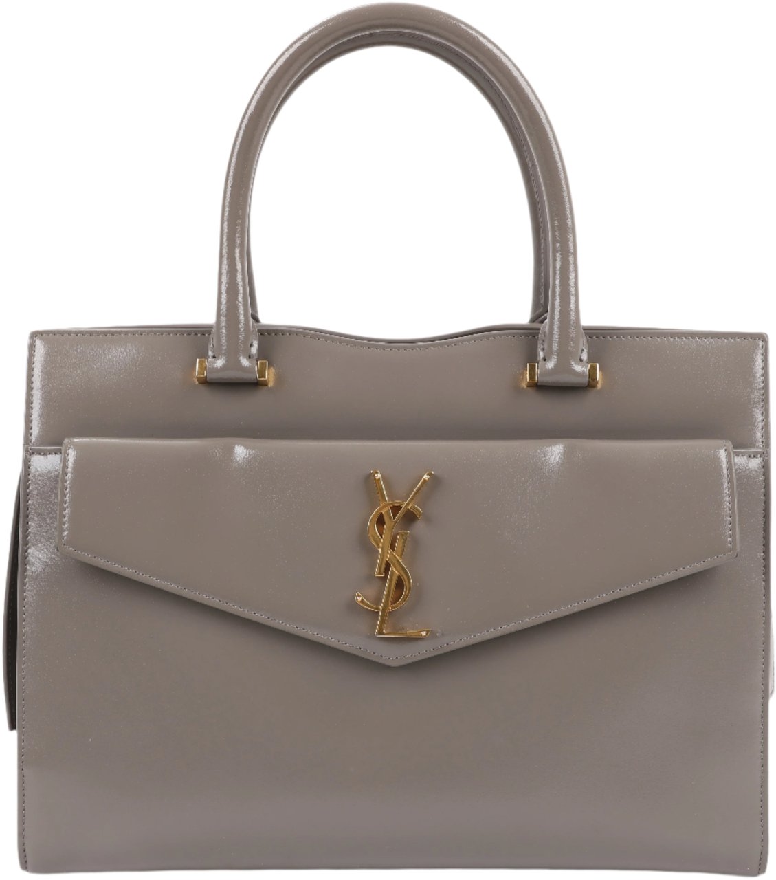 Saint Laurent Saint Laurent Paris Uptown Leather Handbag in Gray 557653 Grijs