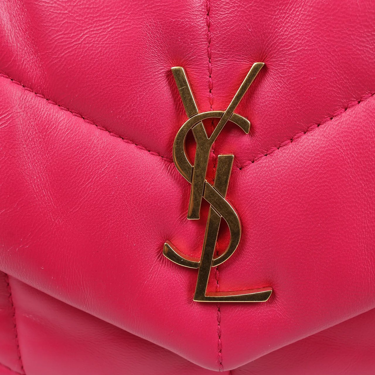Saint Laurent Saint Laurent Paris Loulou Puffer Leather Chain Shoulder Bag in Pink 620333 Roze