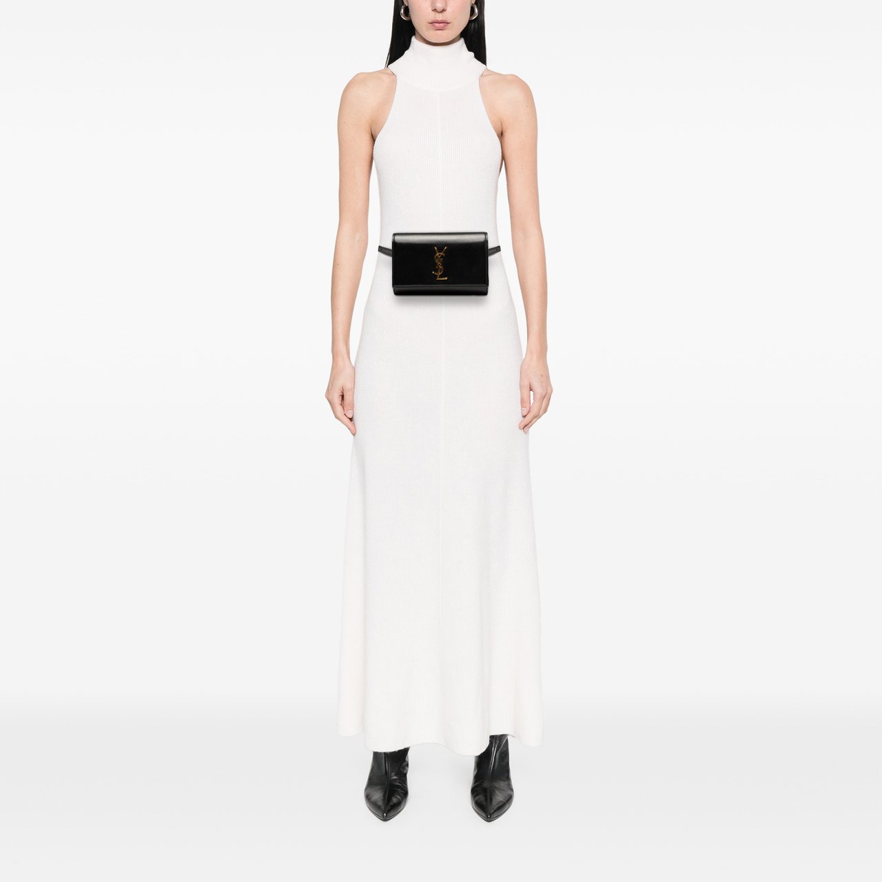 Saint Laurent Smooth Calfskin Monogram Kate Belt Bag Zwart