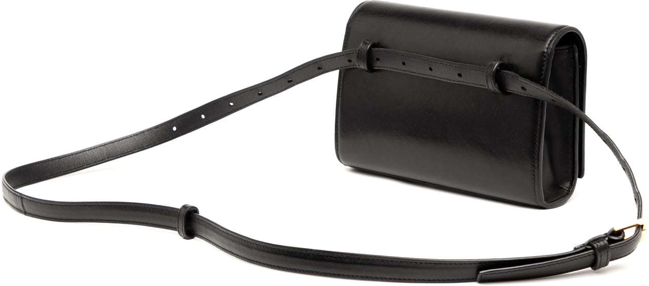 Saint Laurent Smooth Calfskin Monogram Kate Belt Bag Zwart
