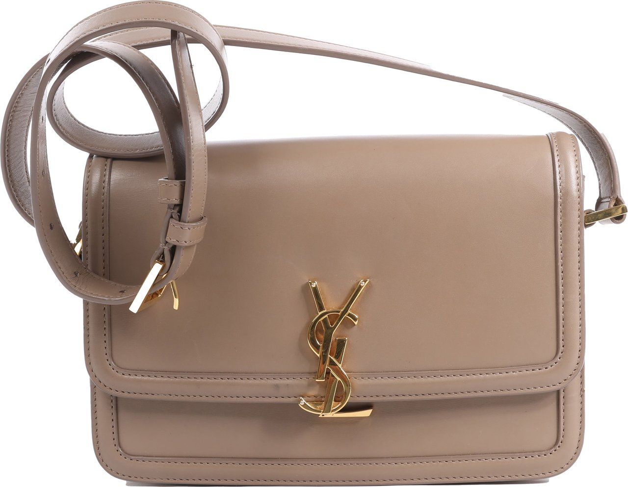 Saint Laurent Saint Laurent Paris Solferino Leather Shoulder bag in beige Beige