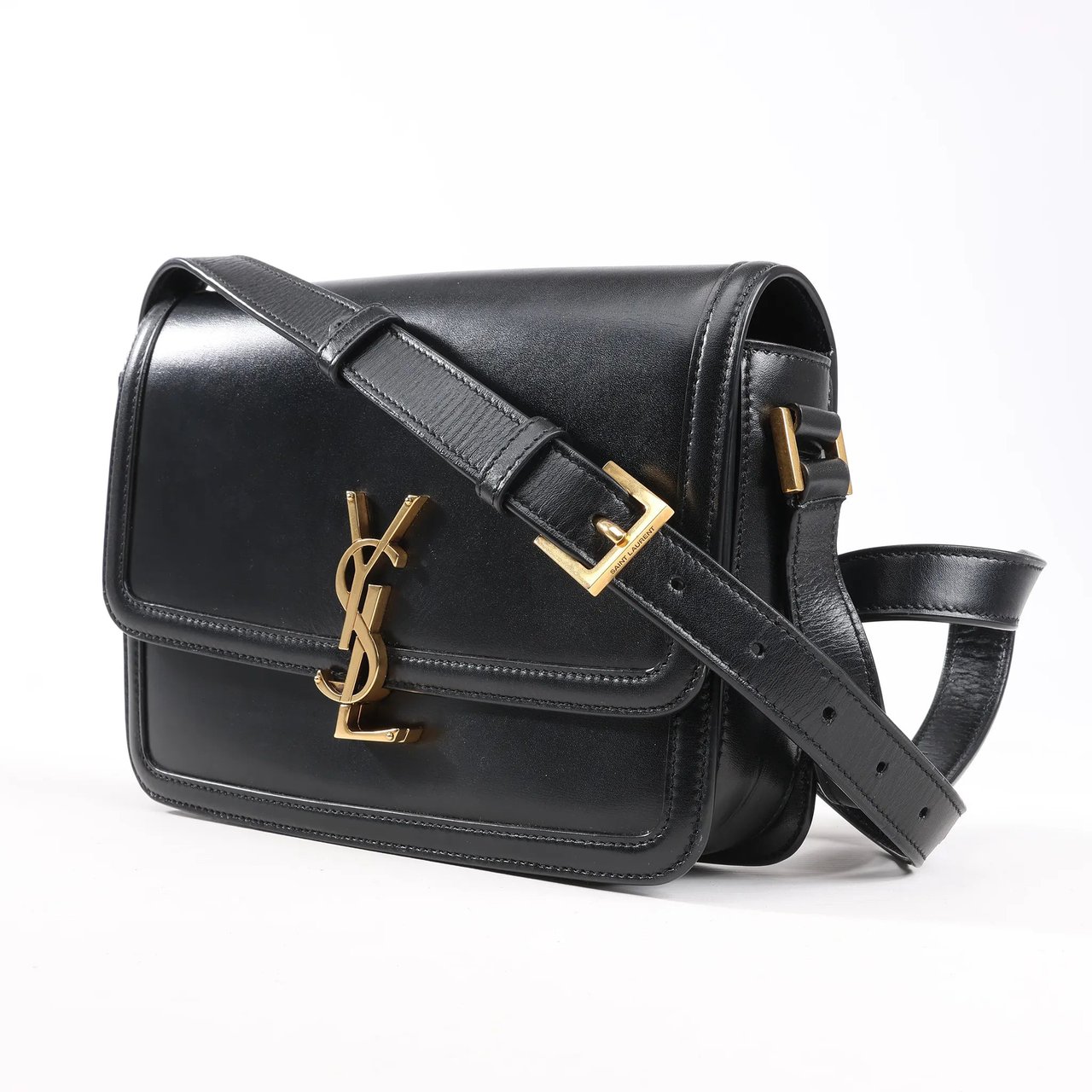 Saint Laurent Saint Laurent Paris Solferino Leather Shoulder bag in Black 634305 Zwart