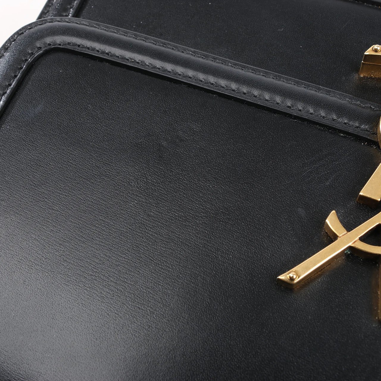 Saint Laurent Saint Laurent Paris Solferino Leather Shoulder bag in Black 634305 Zwart