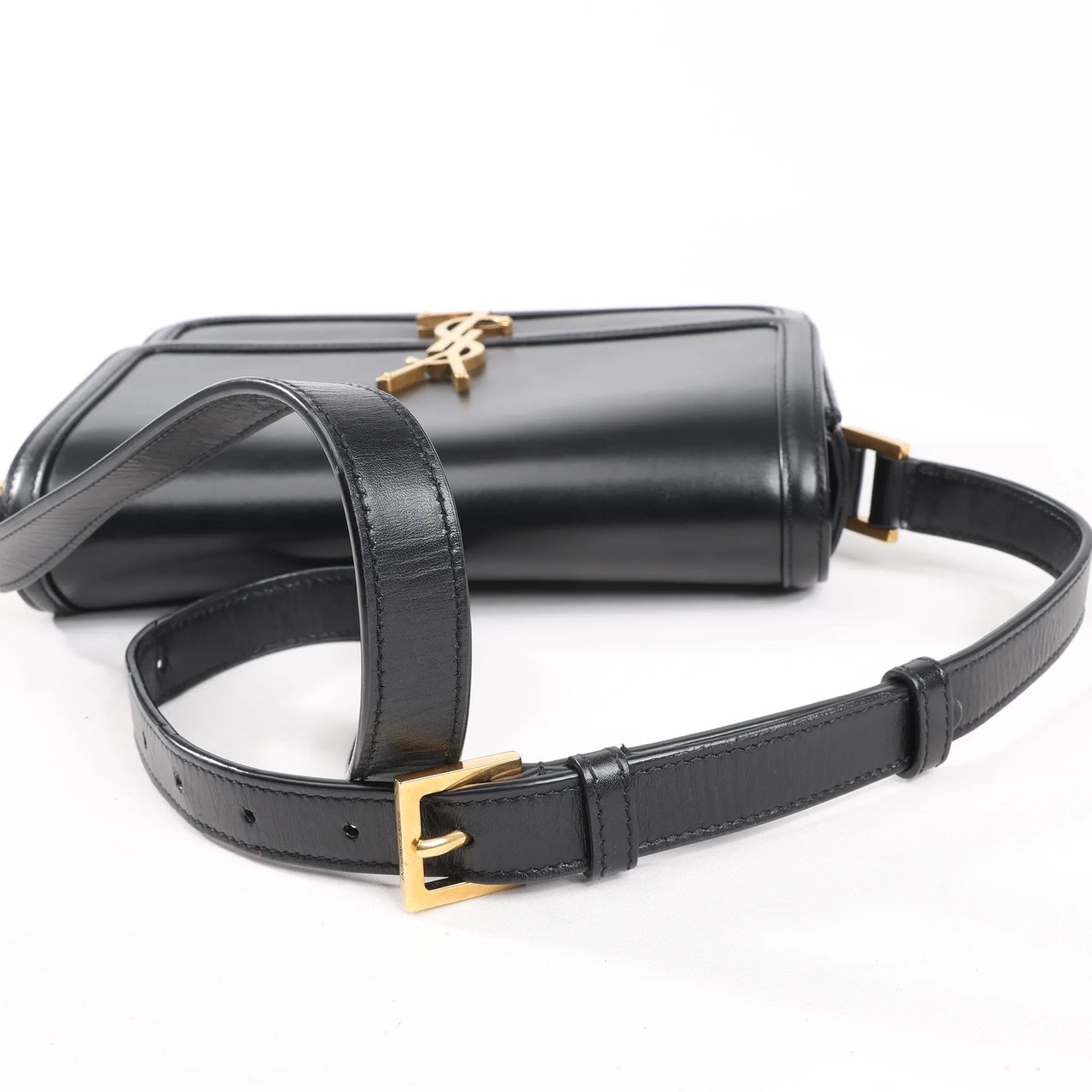 Saint Laurent Saint Laurent Paris Solferino Leather Shoulder bag in Black 634305 Zwart