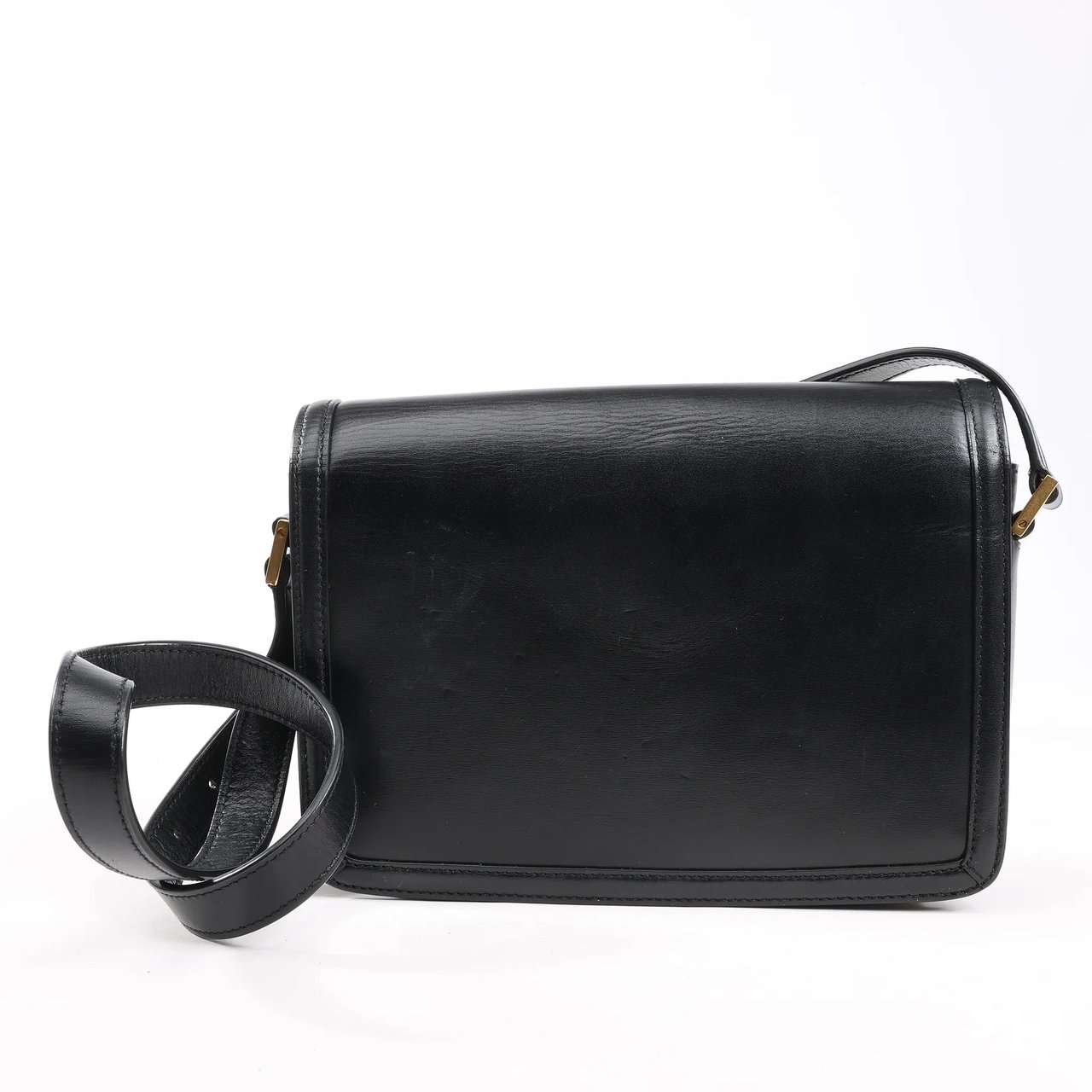 Saint Laurent Saint Laurent Paris Solferino Leather Shoulder bag in Black 634305 Zwart