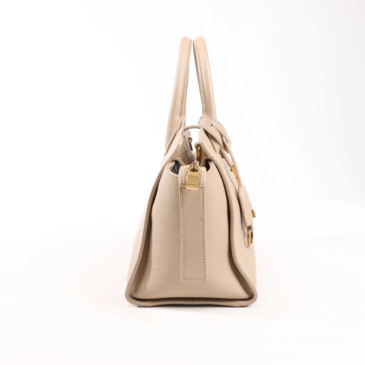 Saint Laurent Saint Laurent Paris Downtown Cabas Leather & Suede 2Way Handbag in Beige 635346 Roze