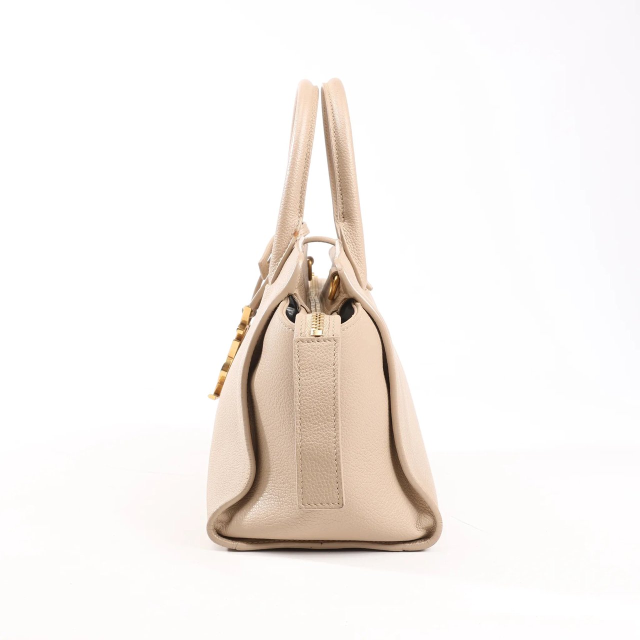 Saint Laurent Saint Laurent Paris Downtown Cabas Leather & Suede 2Way Handbag in Beige 635346 Roze