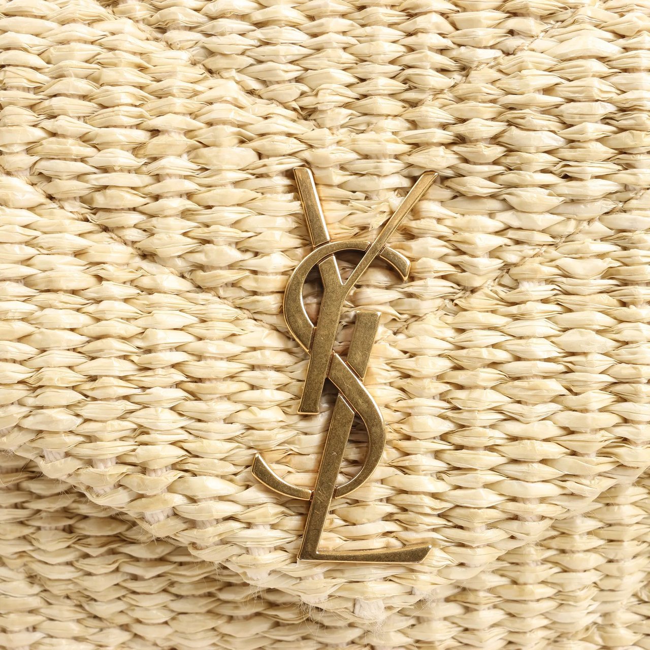 Saint Laurent Saint Laurent Paris Loulou Raffia x Leather Crossbody Bag in Beige 467072 Beige