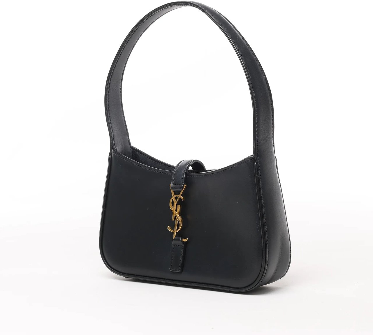 Saint Laurent Saint Laurent Paris Le 5 à 7 Mini Hobo Leather Handbag in Black 710318 Zwart