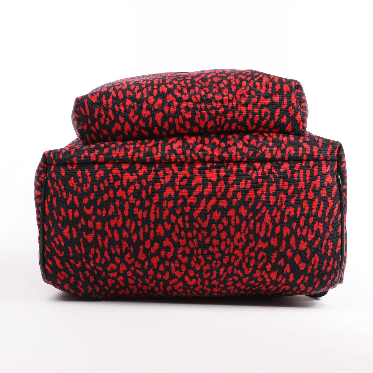 Saint Laurent Saint Laurent Paris Leopard Hunting Canvas x Leather Backpack in Red x Black 326865 Divers