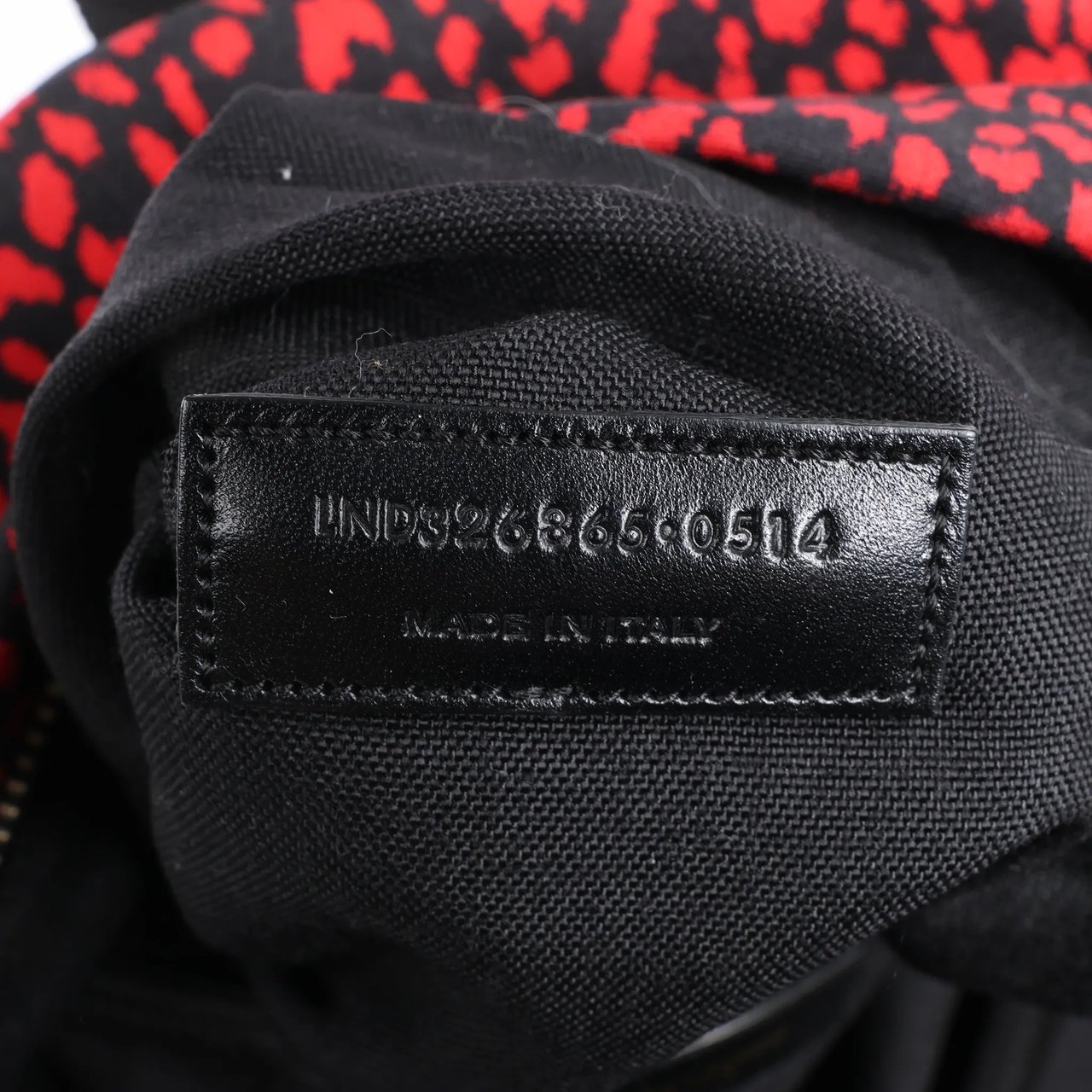 Saint Laurent Saint Laurent Paris Leopard Hunting Canvas x Leather Backpack in Red x Black 326865 Divers