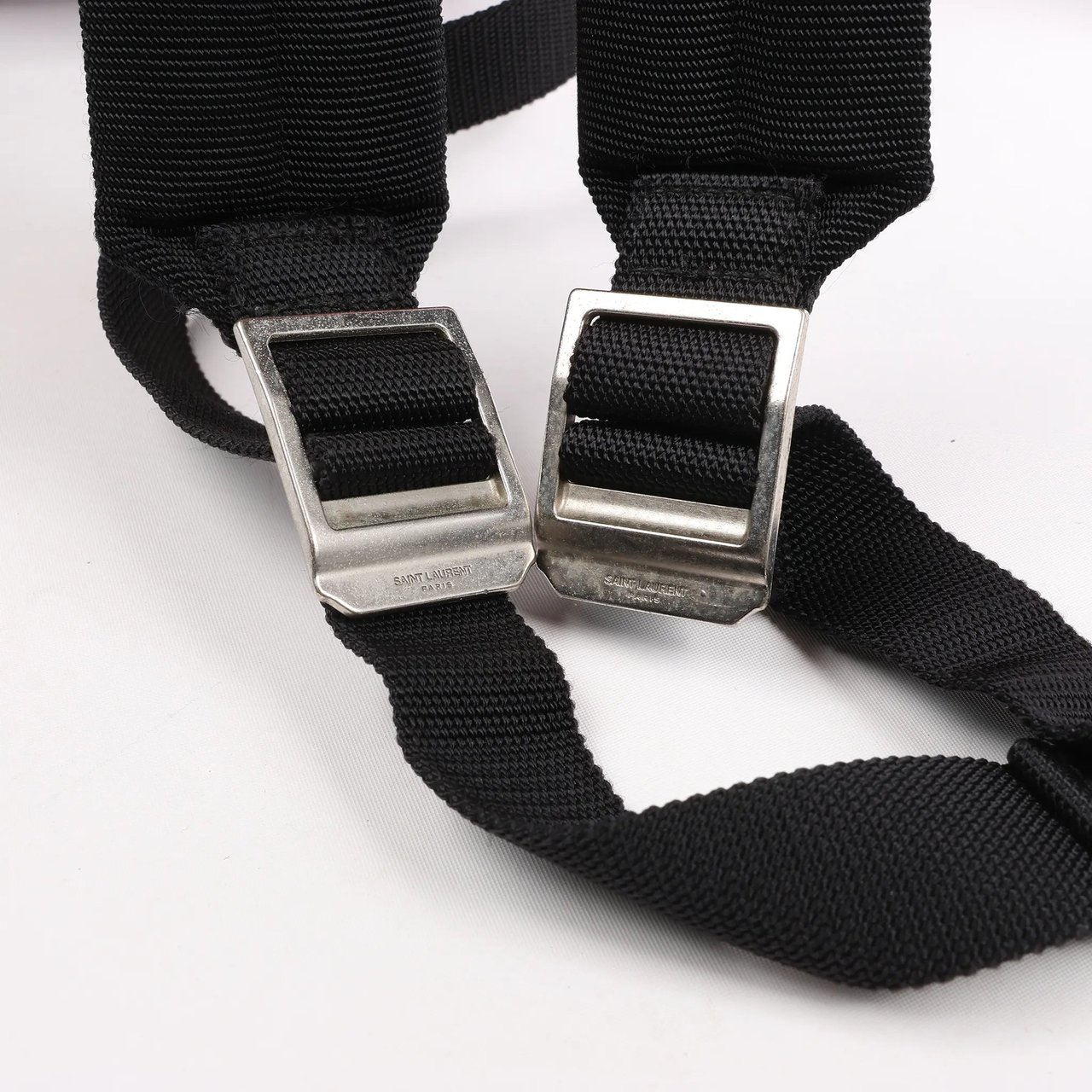 Saint Laurent Saint Laurent Paris Leopard Hunting Canvas x Leather Backpack in Red x Black 326865 Divers