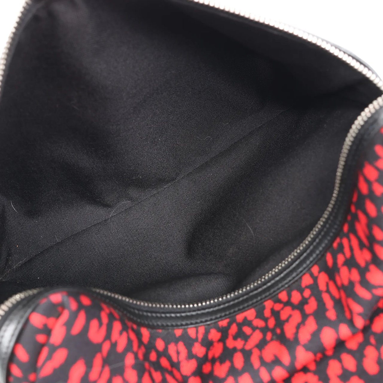 Saint Laurent Saint Laurent Paris Leopard Hunting Canvas x Leather Backpack in Red x Black 326865 Divers