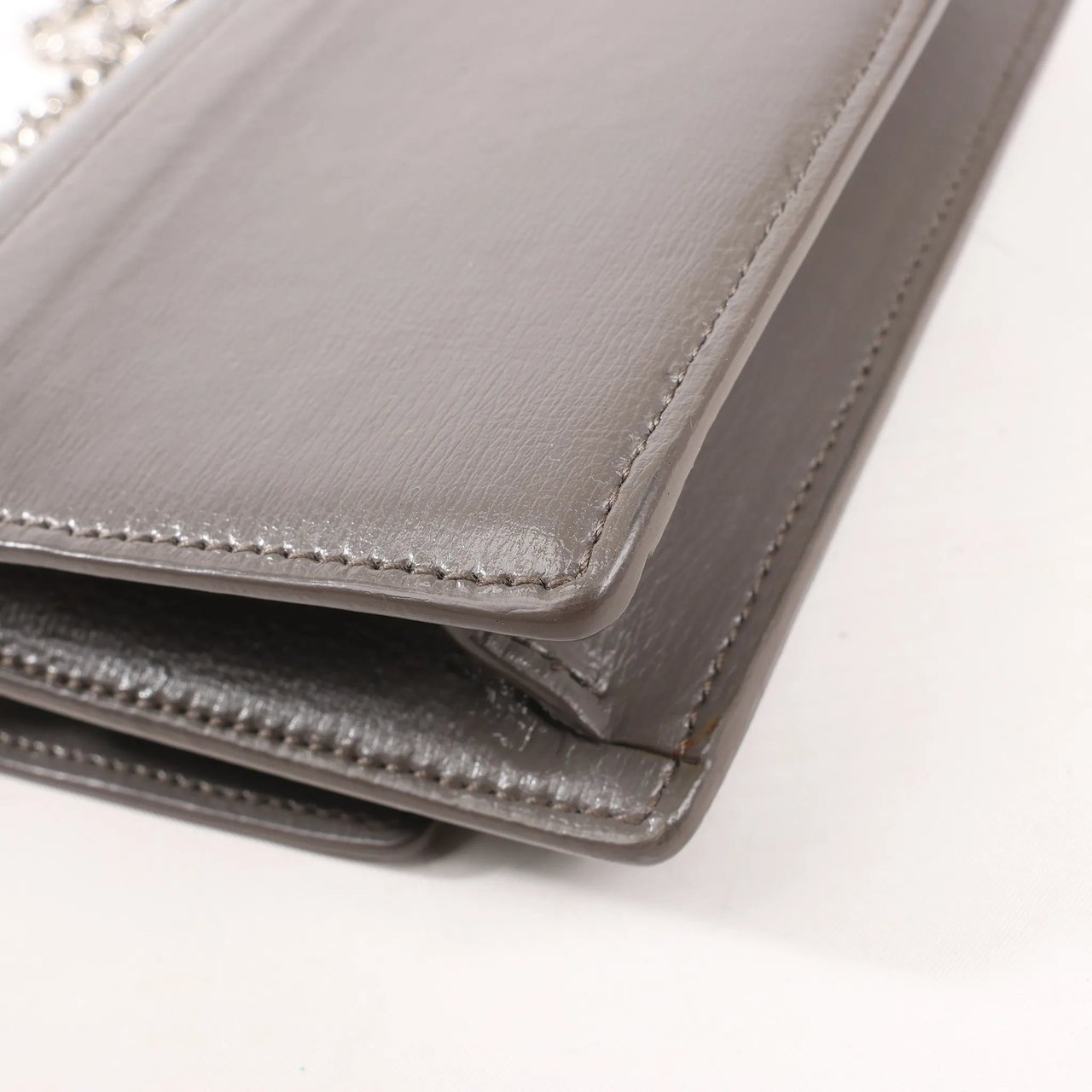 Saint Laurent Saint Laurent Paris Sunset Leather Chain Shoulder Bag in Gray 452157 Grijs