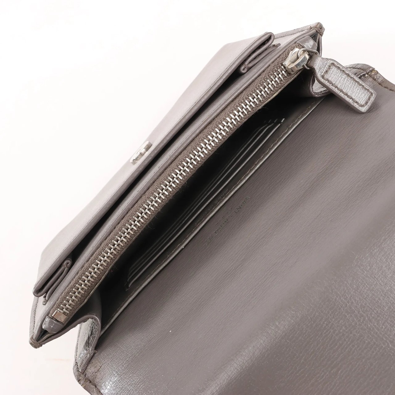 Saint Laurent Saint Laurent Paris Sunset Leather Chain Shoulder Bag in Gray 452157 Grijs