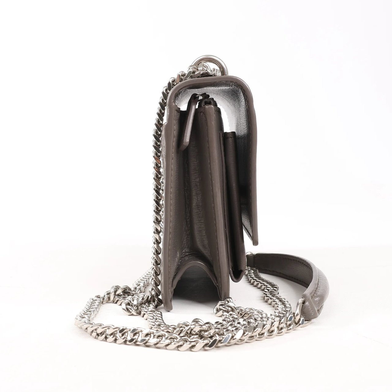 Saint Laurent Saint Laurent Paris Sunset Leather Chain Shoulder Bag in Gray 452157 Grijs