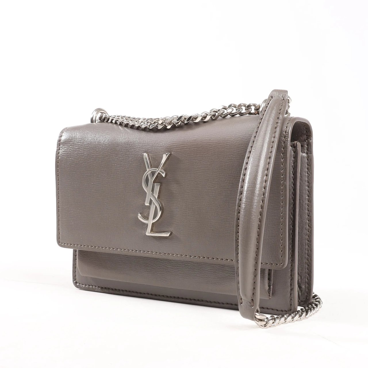 Saint Laurent Saint Laurent Paris Sunset Leather Chain Shoulder Bag in Gray 452157 Grijs