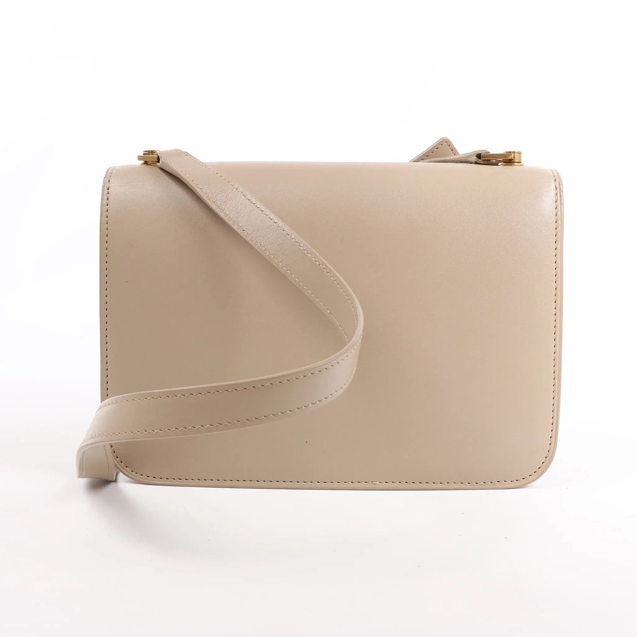 Saint Laurent Saint Laurent Paris Carre Leather Shoulder bag in Beige 633214 Beige