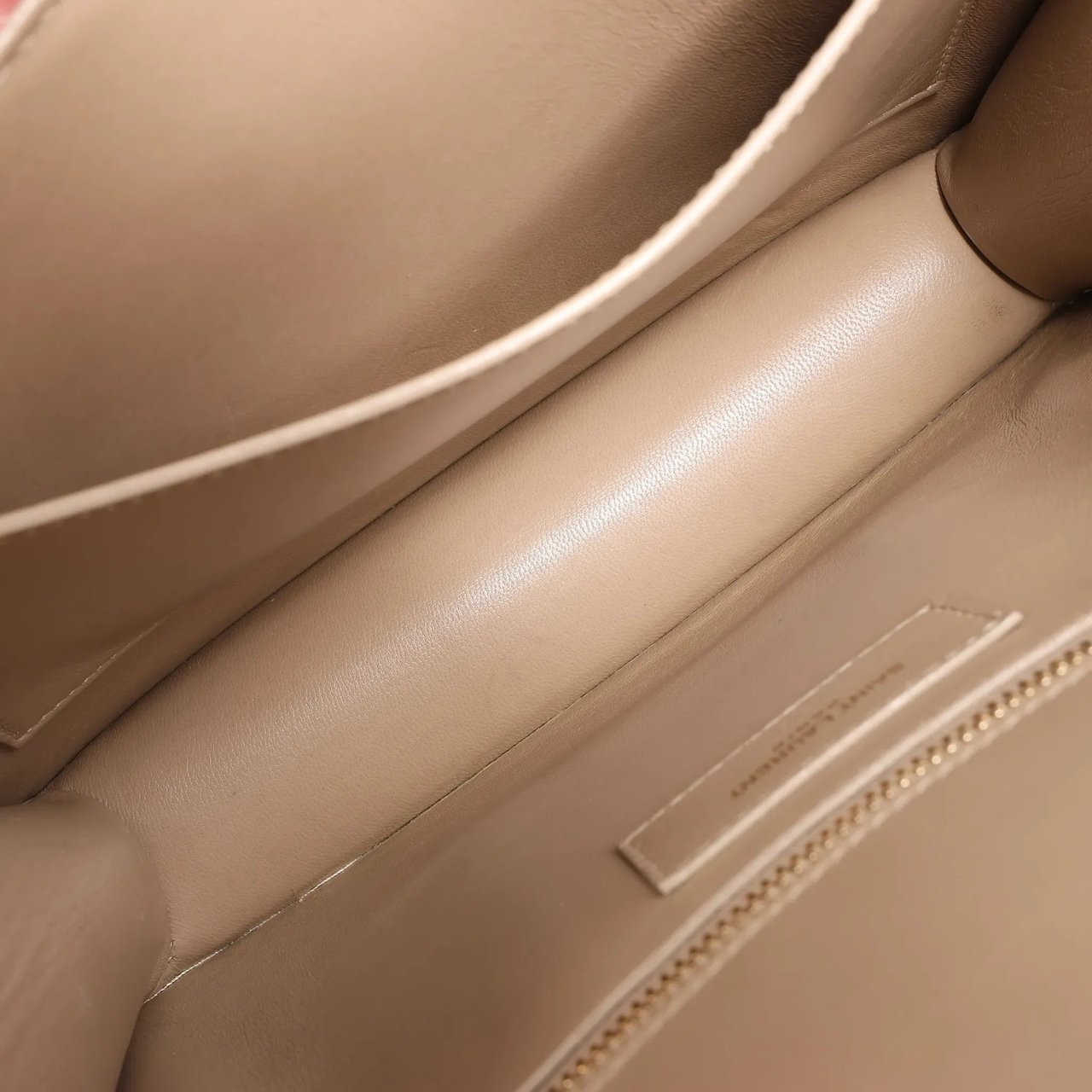 Saint Laurent Saint Laurent Paris Carre Leather Shoulder bag in Beige 633214 Beige