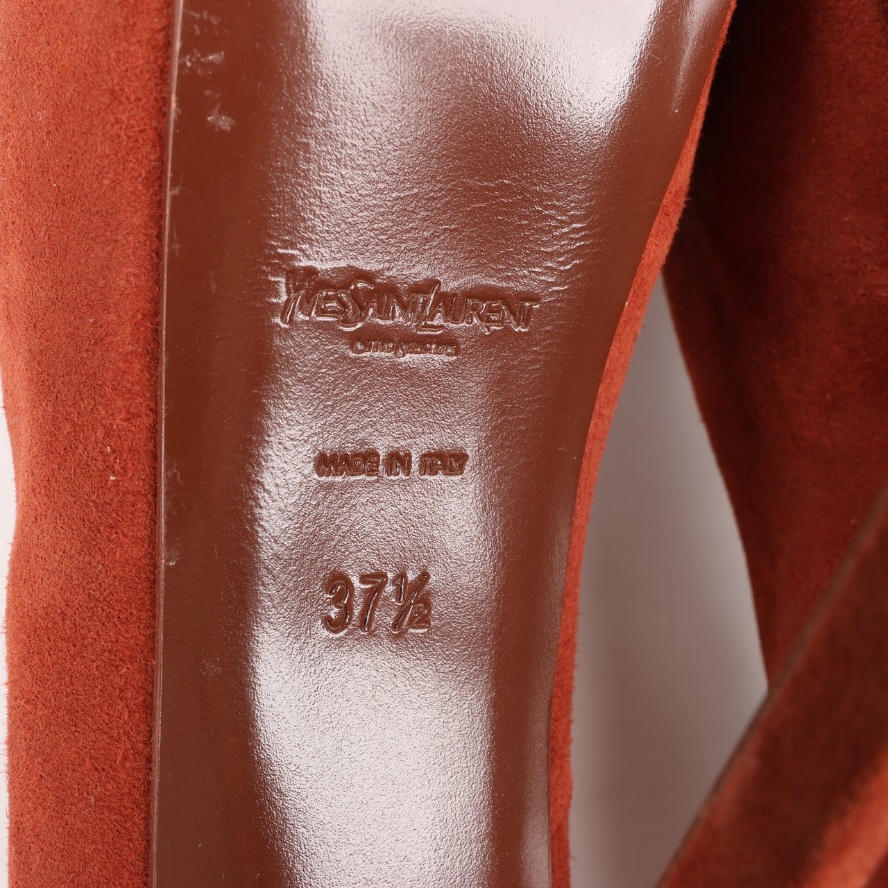 Saint Laurent Saint Laurent Tribute Two Brown Suede Pumps Size 37.5 EU Bruin