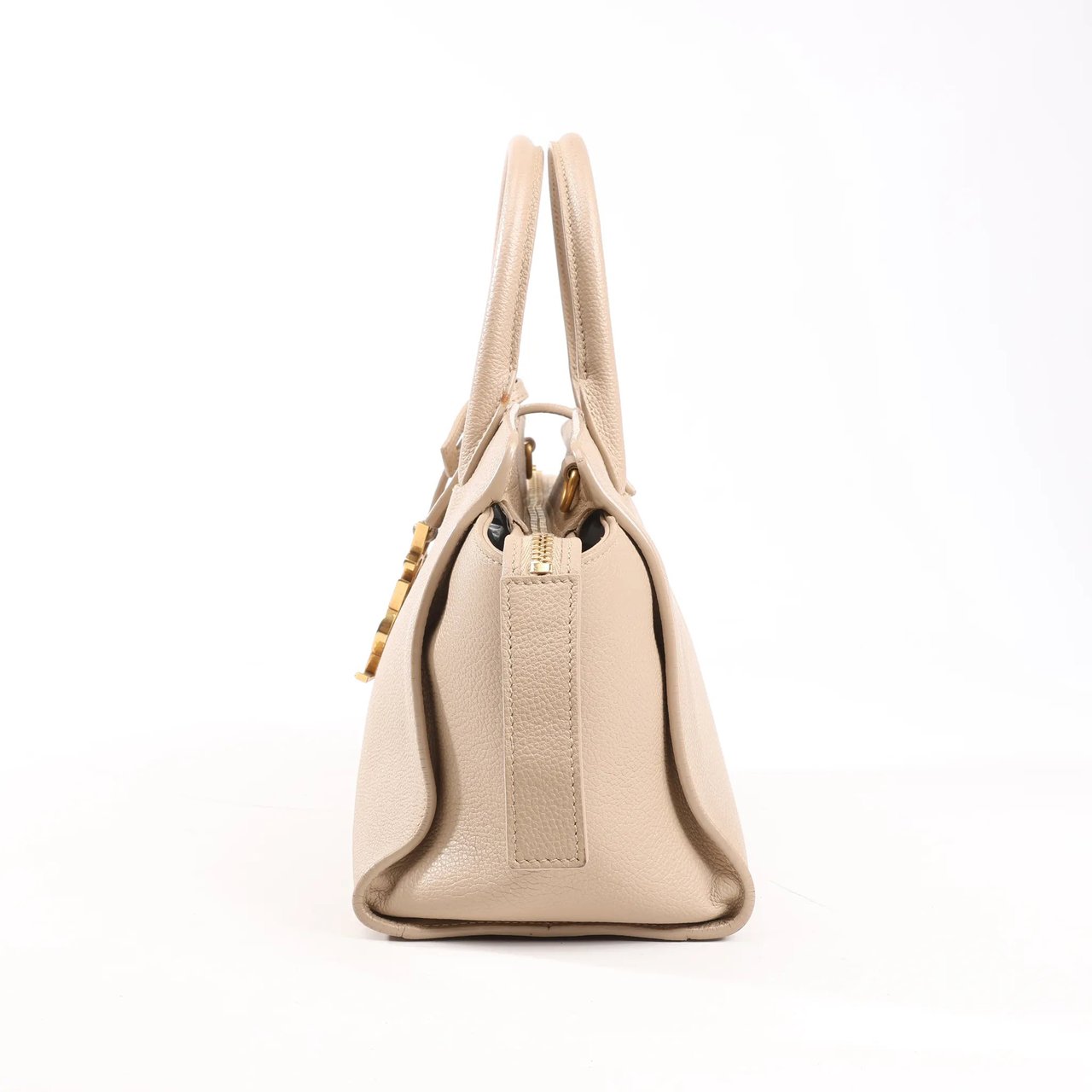 Saint Laurent Saint Laurent Paris Downtown Cabas Leather & Suede 2Way Handbag in Beige 635346 Roze