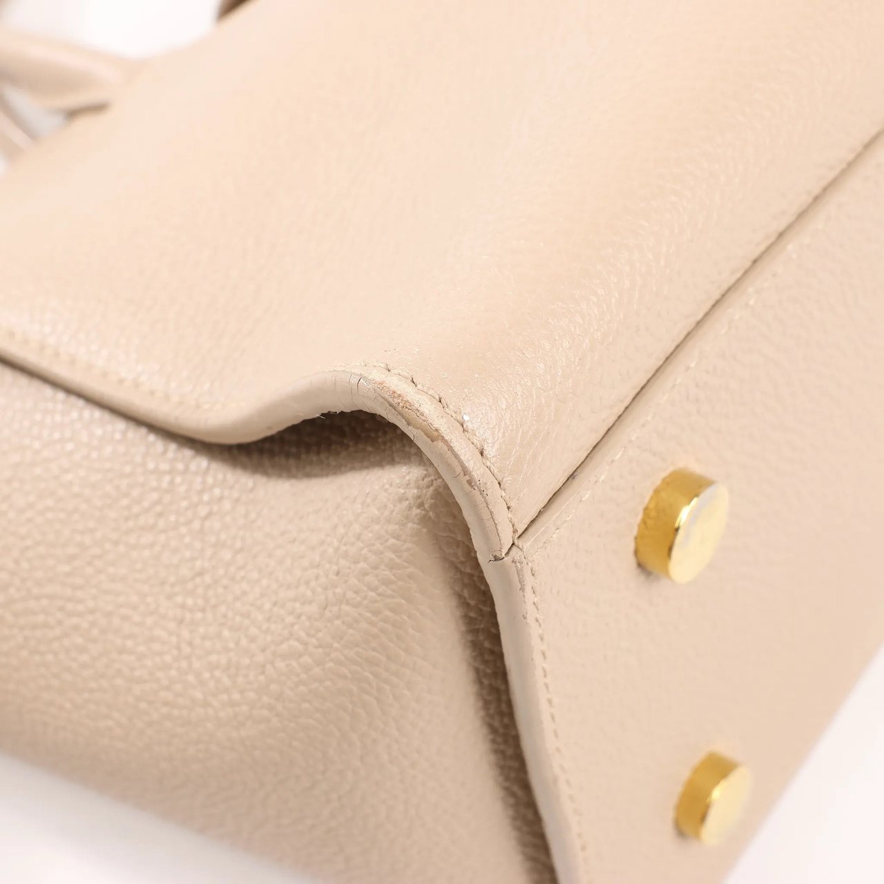 Saint Laurent Saint Laurent Paris Downtown Cabas Leather & Suede 2Way Handbag in Beige 635346 Roze