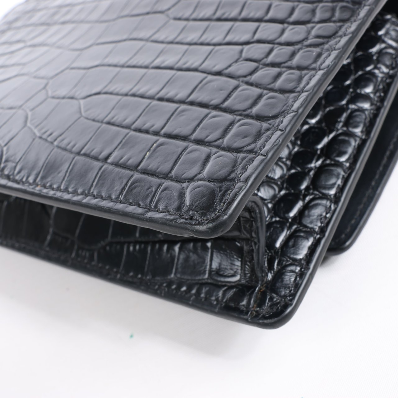 Saint Laurent Saint Laurent Paris Sunset Mock Croc Shoulder Bag in Black Zwart