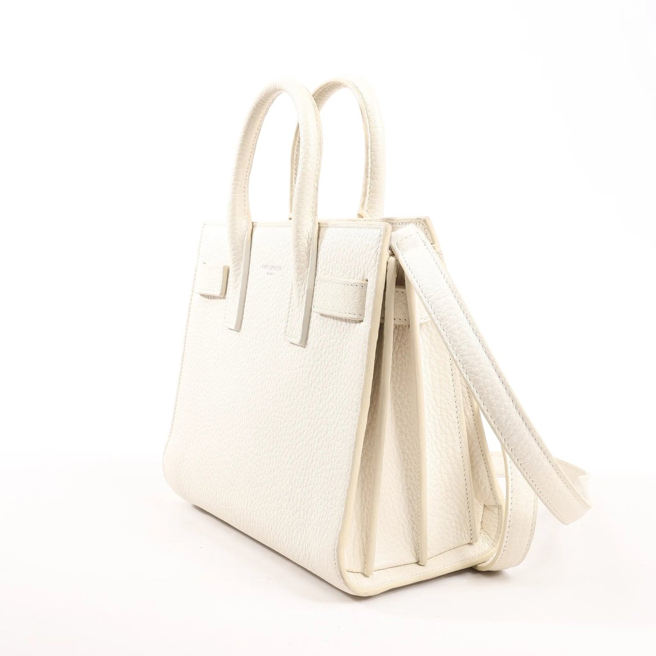 Saint Laurent Saint Laurent Paris Sac de Jour Nano Leather 2Way Handbag White 340778 Divers