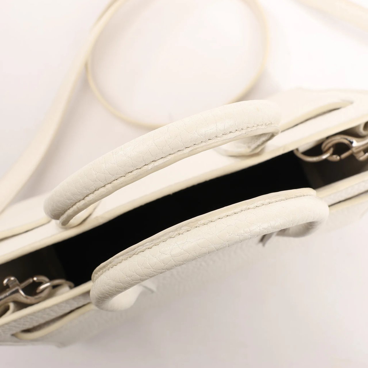 Saint Laurent Saint Laurent Paris Sac de Jour Nano Leather 2Way Handbag White 340778 Divers