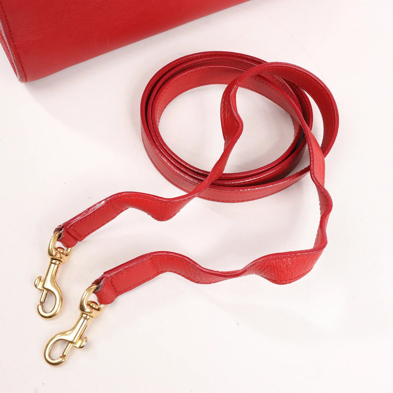 Saint Laurent Saint Laurent Paris Sac de Jour Nano Leather 2Way Handbag Red 340778 Divers