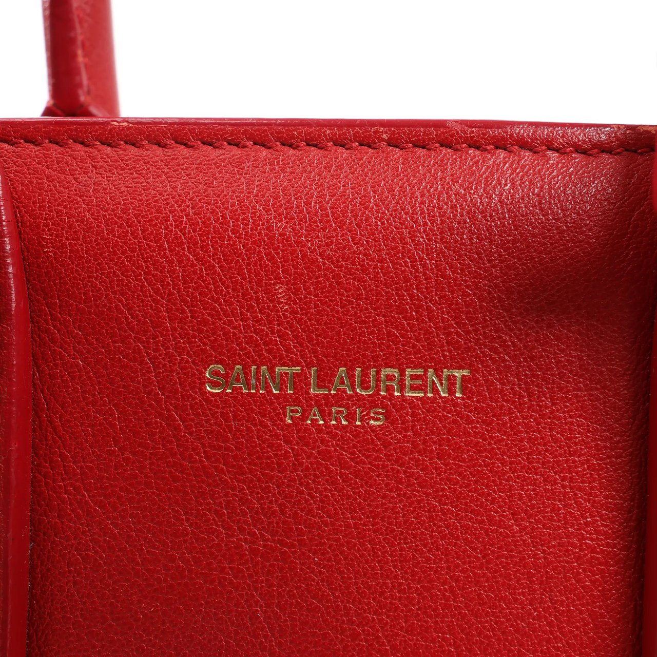 Saint Laurent Saint Laurent Paris Sac de Jour Nano Leather 2Way Handbag Red 340778 Divers