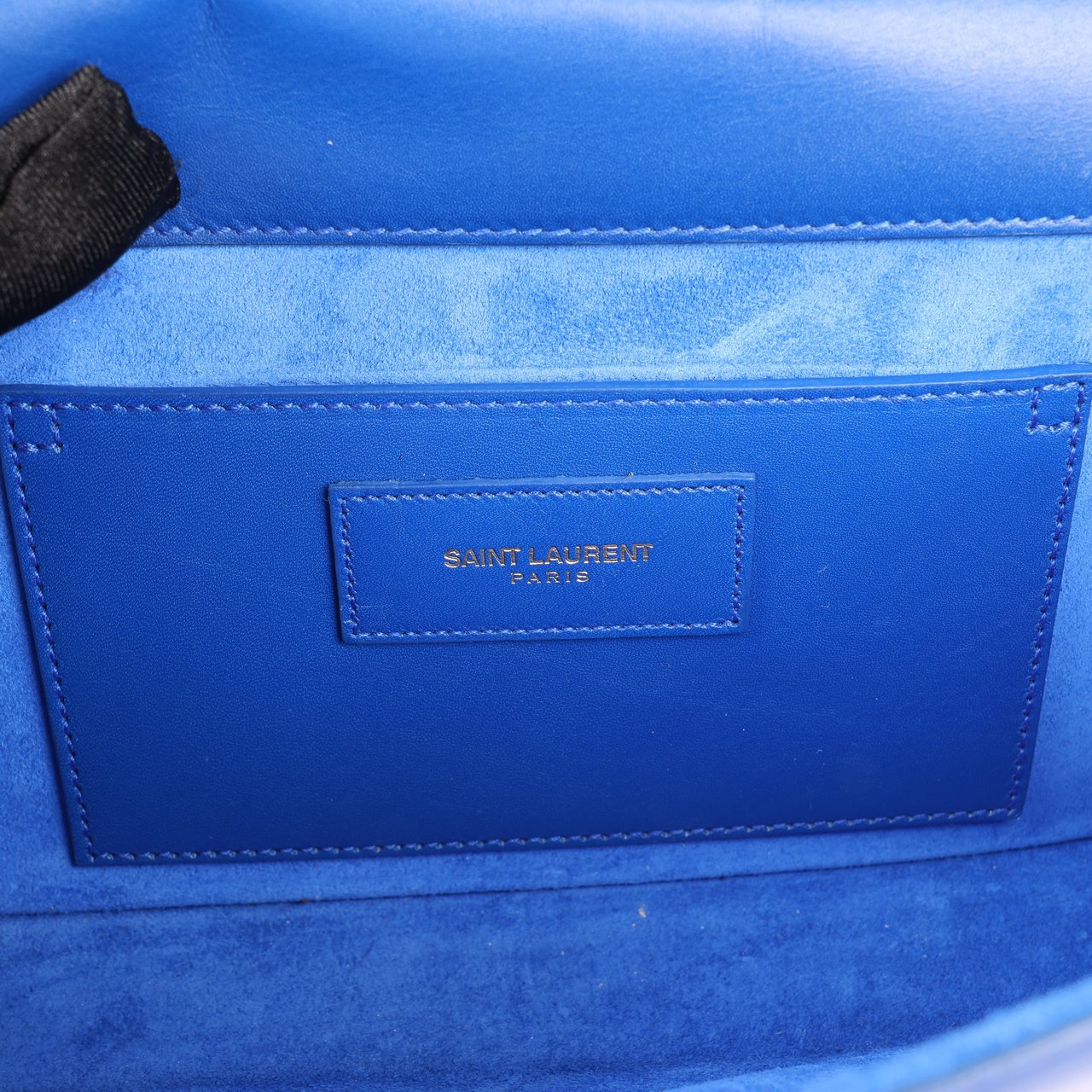 Saint Laurent Saint Laurent Paris Kate Monogramme Smooth Leather Clutch in Blue Majorelle Blauw